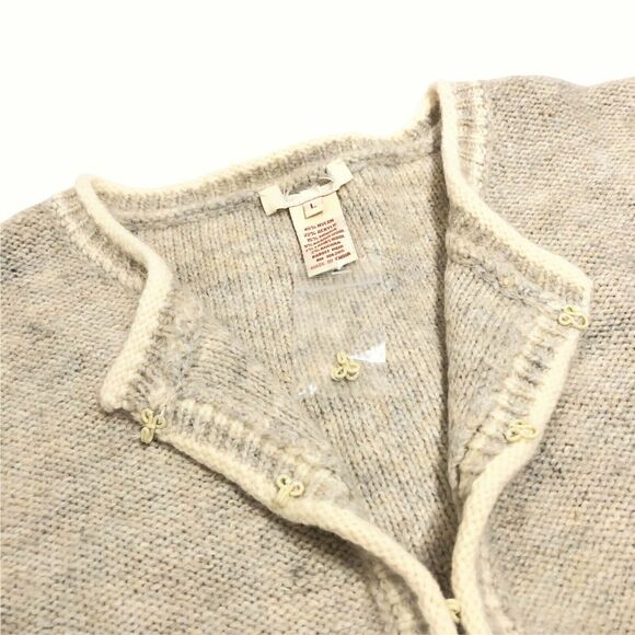 New w/o Tags Sundance Oatmeal Wool Mohair Angora Blend Cardigan Sweater Womens L - Picture 4 of 5